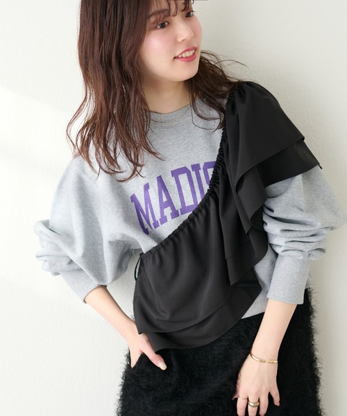 natural couture（ナチュラルクチュール）の「osonoフリルケープ付きマルチWAYブラウス（シャツ/ブラウス・レディース・ブラック/ドット/オフホワイト/グレイッシュベージュ・FREE）」の20枚目の写真