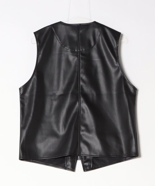 JOHN'S CLOSET(ジョンズクローゼット)の「【13】PUレザー ノーカラー バイカーズベスト(ベスト・メンズ・ブラック・MEDIUM/LARGE)」の13枚目の写真