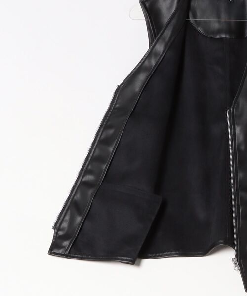 JOHN'S CLOSET(ジョンズクローゼット)の「【13】PUレザー ノーカラー バイカーズベスト(ベスト・メンズ・ブラック・MEDIUM/LARGE)」の9枚目の写真