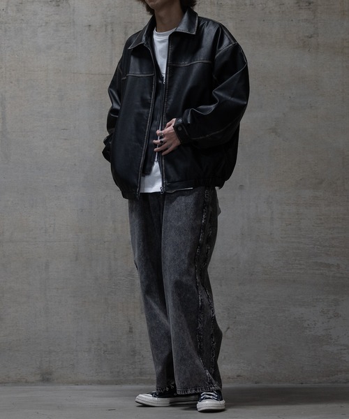 JOHN'S CLOSET(ジョンズクローゼット)の「【13】PUレザー ノーカラー バイカーズベスト(ベスト・メンズ・ブラック・MEDIUM/LARGE)」の18枚目の写真