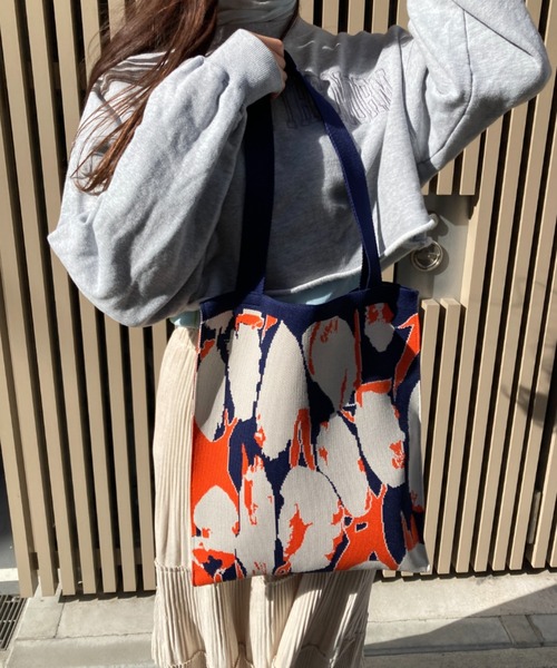 tolene(トレネ)の「総柄ニットトートバッグ(トートバッグ・レディース・A/C/B・ONE SIZE)」の18枚目の写真