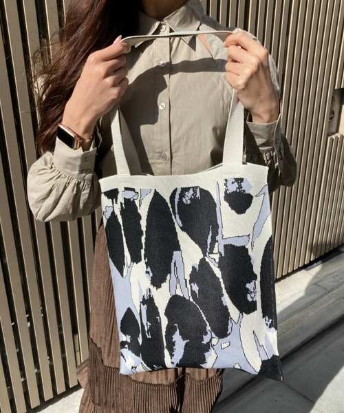 tolene(トレネ)の「総柄ニットトートバッグ(トートバッグ・レディース・A/C/B・ONE SIZE)」の19枚目の写真