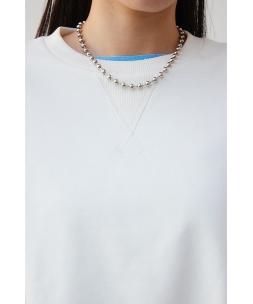 AZUL by moussy（アズールバイマウジー）の「クロップドスウェットトップス（スウェット・レディース・ブラック/ブルー/アイボリー/杢グレー・FREE）」の11枚目の写真