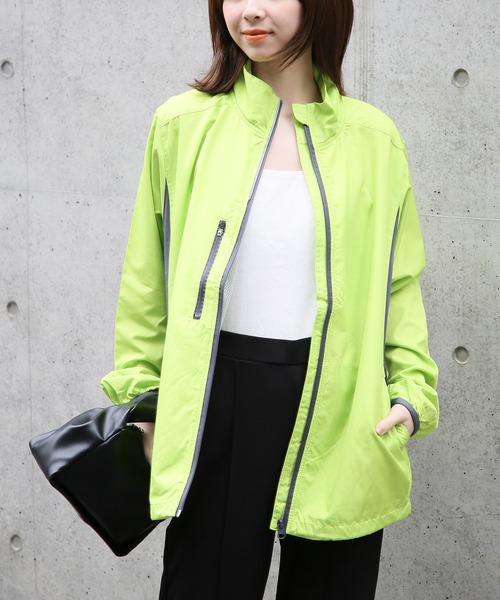 United Athle（ユナイテッドアスレ）の「【United Athle】マイクロリップストップ スタンド ジャケット（裏地付) 撥水・防風 7068（ナイロンジャケット・メンズ・ライム/レッド/ホワイト/ウッドランド/ネイビー/ブラック/ブルー/シルバー/オレンジ・XXL/L/M/S/XL）」の3枚目の写真