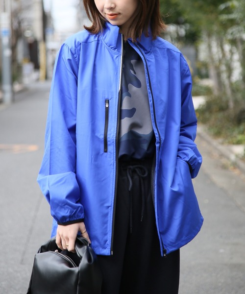 United Athle（ユナイテッドアスレ）の「【United Athle】マイクロリップストップ スタンド ジャケット（裏地付) 撥水・防風 7068（ナイロンジャケット・メンズ・ライム/レッド/ホワイト/ウッドランド/ネイビー/ブラック/ブルー/シルバー/オレンジ・XXL/L/M/S/XL）」の5枚目の写真