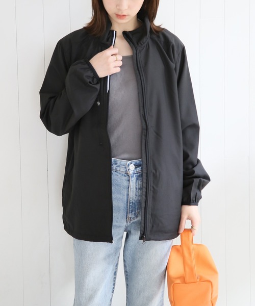 ゆAlude 肩スタッズ付きジャケット セール】【United Athle】マイクロリップストップ スタンド