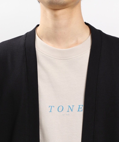 GLOBAL WORK Smile Seed Store（グローバルワーク スマイルシードストア）の「ダブルフェイスボタンレスカーデ/984175（カーディガン/ボレロ・メンズ・ブラック/ネイビー/ベージュ・X-LARGE/MEDIUM/LARGE/SMALL）」の9枚目の写真