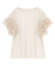 titivate | シアーフリルチュールトップス(Tシャツ/カットソー)