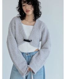 [2024SS COLLECTION]リボンテープヤーンベルトデザインショート丈ボレロ