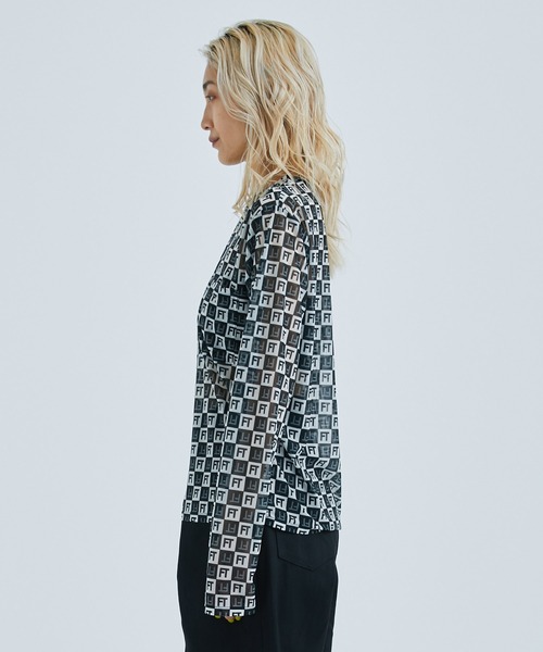 FUMIETANAKAフミエタナカ シアーロンT 25SS】FUMIE TANAKA フミエタナカ /sheer print longT