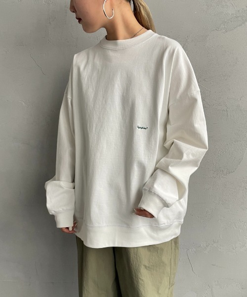 新品未使用　GYMPHLEX ワンポイントロゴ刺繍　クルーネック　スウェット GYMPHLEX tシャツ 「GYMPHLEX/ジムフレックス」 ワンポイント