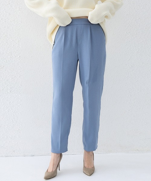 Miniministore（ミニミニストア）の「テーパードパンツ レディースボトムス美脚（スラックス・レディース・ピンク/ライトイエロー/モカ/ベージュ/ブラック/ライトブルー・M/L）」の8枚目の写真