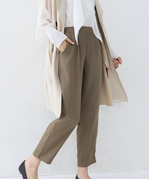 Miniministore（ミニミニストア）の「テーパードパンツ レディースボトムス美脚（スラックス・レディース・ピンク/ライトイエロー/モカ/ベージュ/ブラック/ライトブルー・M/L）」の11枚目の写真