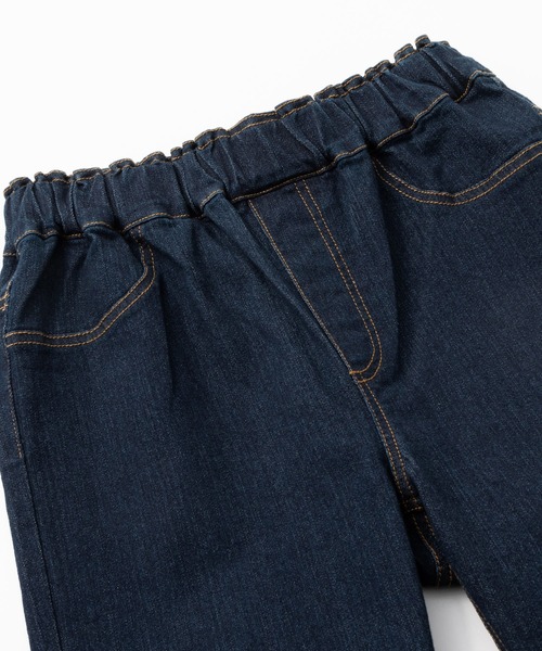Viola e Viola(ヴィオラエヴィオラ)の「のび心地デニムチュニックパンツ(デニムパンツ・レディース・ネイビー/ブラック/ワンウォッシュ・M/3L/L/LL/4L/5L)」の19枚目の写真