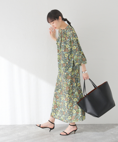 journal standard L'essage（ジャーナルスタンダードレサージュ）の「【Deveaux】フラワープリントワンピース（ワンピース・レディース・ブラック系その他/アイボリー・FREE）」の5枚目の写真