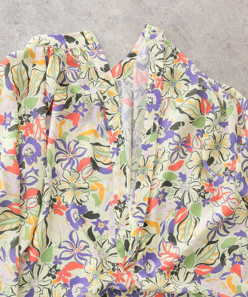 journal standard L'essage（ジャーナルスタンダードレサージュ）の「【Deveaux】フラワープリントワンピース（ワンピース・レディース・ブラック系その他/アイボリー・FREE）」の17枚目の写真