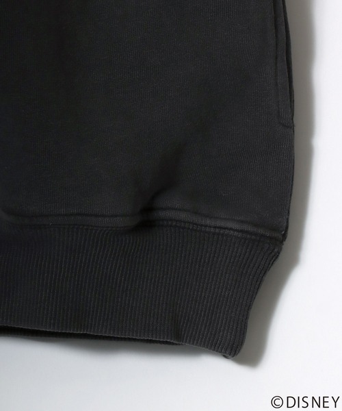 Disney（ディズニー）の「Disney/ディズニー 別注 ミッキーマウス オーバーサイズ ピグメント ヴィンテージ加工 ロックテイスト 裏起毛 スウェット パーカー/長袖 トップス プルオーバー/レディース メンズ（パーカー・レディース・ブラック系その他2/ブラック系その他/ブラック系その他3・M/L）」の11枚目の写真