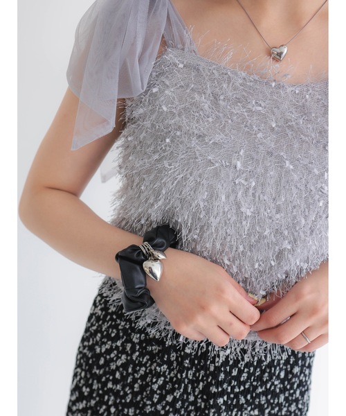 JUMELLE（ジュメロ）の「tulle feather bustier（その他トップス・レディース・グレー/アイボリー・FREE）」の3枚目の写真