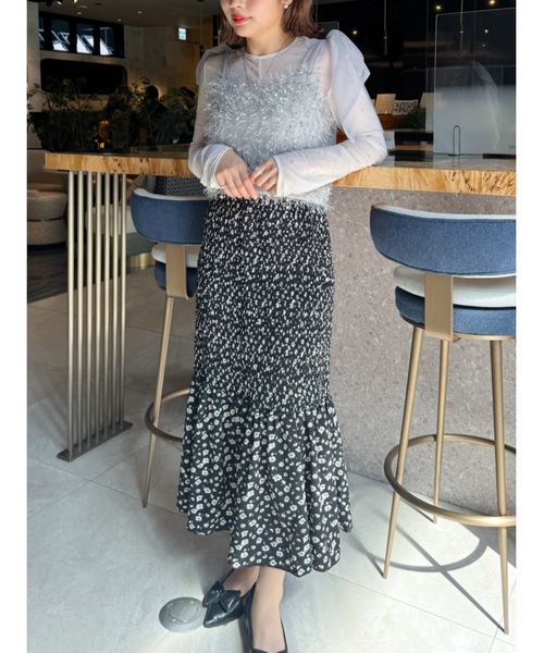 JUMELLE（ジュメロ）の「tulle feather bustier（その他トップス・レディース・グレー/アイボリー・FREE）」の5枚目の写真