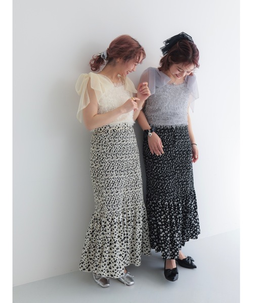 JUMELLE（ジュメロ）の「tulle feather bustier（その他トップス・レディース・グレー/アイボリー・FREE）」の22枚目の写真