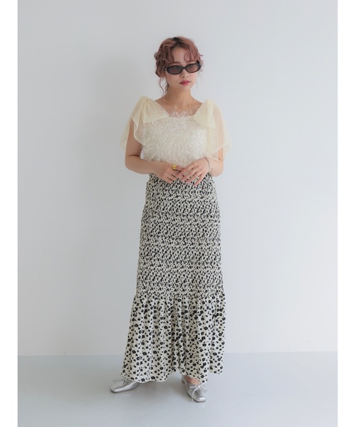 JUMELLE（ジュメロ）の「tulle feather bustier（その他トップス・レディース・グレー/アイボリー・FREE）」の21枚目の写真