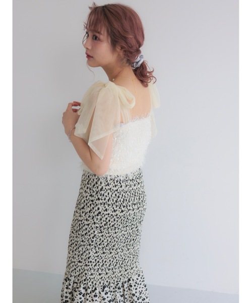 JUMELLE（ジュメロ）の「tulle feather bustier（その他トップス・レディース・グレー/アイボリー・FREE）」の19枚目の写真