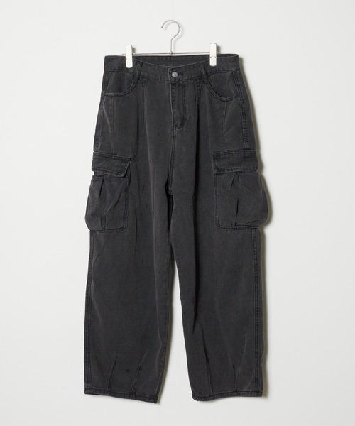 ROOPTOKYO(ループトウキョウ)の「ルーズシルエット ワイドデニムカーゴパンツ(デニムパンツ・メンズ・ブラック/ブルー・M/L/XL)」の2枚目の写真
