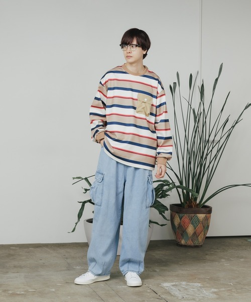 ROOPTOKYO(ループトウキョウ)の「ルーズシルエット ワイドデニムカーゴパンツ(デニムパンツ・メンズ・ブラック/ブルー・M/L/XL)」の21枚目の写真