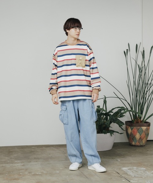 ROOPTOKYO(ループトウキョウ)の「ルーズシルエット ワイドデニムカーゴパンツ(デニムパンツ・メンズ・ブラック/ブルー・M/L/XL)」の22枚目の写真