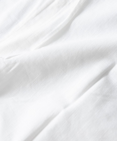 NYLAUS（ナイラス）の「レギュラーフィット ボタンダウン/バンドカラー ショートスリーブ シャンブレーシャツ（シャツ/ブラウス・メンズ・サックスブルー系1/ブルー系1/ネイビー系1/ベージュ系2/ベージュ系1/ホワイト系1/ホワイト系2・M/L/LL）」の14枚目の写真