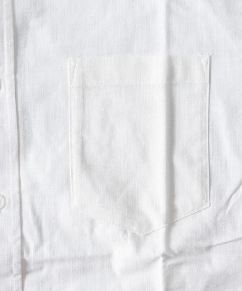 NYLAUS（ナイラス）の「レギュラーフィット ボタンダウン/バンドカラー ショートスリーブ シャンブレーシャツ（シャツ/ブラウス・メンズ・サックスブルー系1/ブルー系1/ネイビー系1/ベージュ系2/ベージュ系1/ホワイト系1/ホワイト系2・M/L/LL）」の10枚目の写真