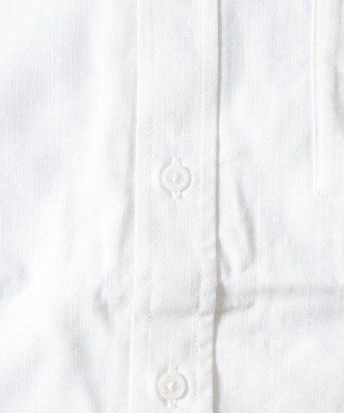 NYLAUS（ナイラス）の「レギュラーフィット ボタンダウン/バンドカラー ショートスリーブ シャンブレーシャツ（シャツ/ブラウス・メンズ・サックスブルー系1/ブルー系1/ネイビー系1/ベージュ系2/ベージュ系1/ホワイト系1/ホワイト系2・M/L/LL）」の11枚目の写真