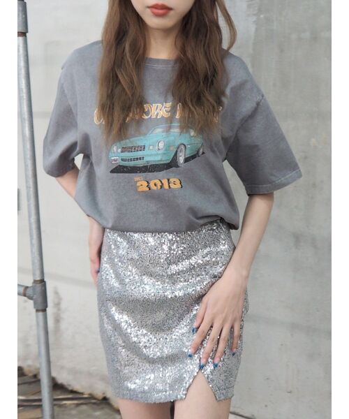 CARグラフィックオーバーサイズTシャツ（Tシャツ/カットソー）｜EVRIS（エヴリス）