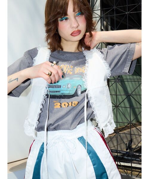 CARグラフィックオーバーサイズTシャツ（Tシャツ/カットソー）｜EVRIS（エヴリス）