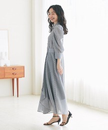 La boutique BonBon サッカーストライプフレアシャツワンピース 最強愛されワンピース】サッカーストライプフレアシャツワンピース