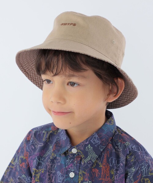 SHIPS（シップス）の「SHIPS KIDS:コットン リバーシブル ハット（ハット・キッズ・ベージュ/ネイビー・MEDIUM/LARGE）」の3枚目の写真