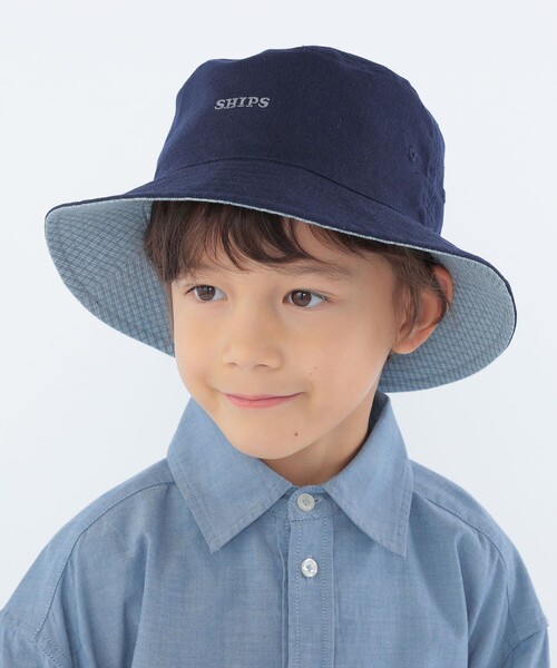 SHIPS（シップス）の「SHIPS KIDS:コットン リバーシブル ハット（ハット・キッズ・ベージュ/ネイビー・MEDIUM/LARGE）」の8枚目の写真
