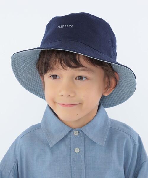 SHIPS（シップス）の「SHIPS KIDS:コットン リバーシブル ハット（ハット・キッズ・ベージュ/ネイビー・MEDIUM/LARGE）」の9枚目の写真