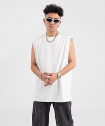 Ressaca（レサーカ）の「オーバーサイズ サイドジップノースリーブTシャツ（Tシャツ/カットソー・メンズ）」