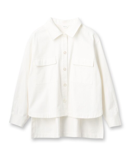 GALLEST（ギャレスト）の「◆【LEE WEB6月号掲載】コットンボリュームジャケット（デニムジャケット・レディース・ホワイト系/ブラック/ブルー系その他・34/38）」の4枚目の写真