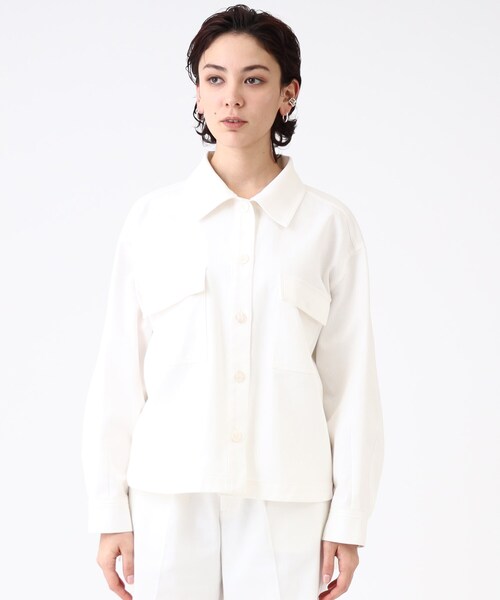 GALLEST（ギャレスト）の「◆【LEE WEB6月号掲載】コットンボリュームジャケット（デニムジャケット・レディース・ホワイト系/ブラック/ブルー系その他・34/38）」の5枚目の写真