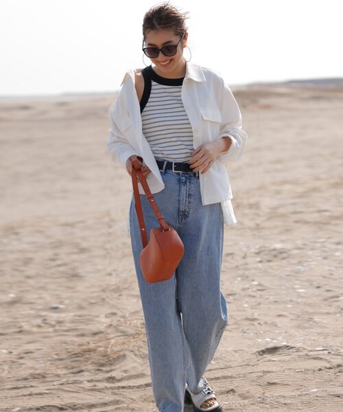 GALLEST（ギャレスト）の「◆【LEE WEB6月号掲載】コットンボリュームジャケット（デニムジャケット・レディース・ホワイト系/ブラック/ブルー系その他・34/38）」の9枚目の写真