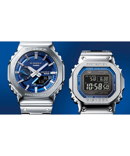 G-SHOCK(ジーショック)の「フルメタル / スマートフォンリンク&タフソーラー / GM-B2100AD-2AJF(アナログ腕時計・メンズ・ブルー・FREE)」の8枚目の写真