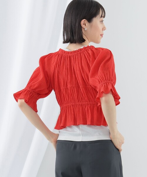 Ray BEAMS（レイビームス）の「Ray BEAMS / シャーリング リボン ブラウス（シャツ/ブラウス・レディース・レッド/ホワイト/ブラック・ONE SIZE）」の20枚目の写真