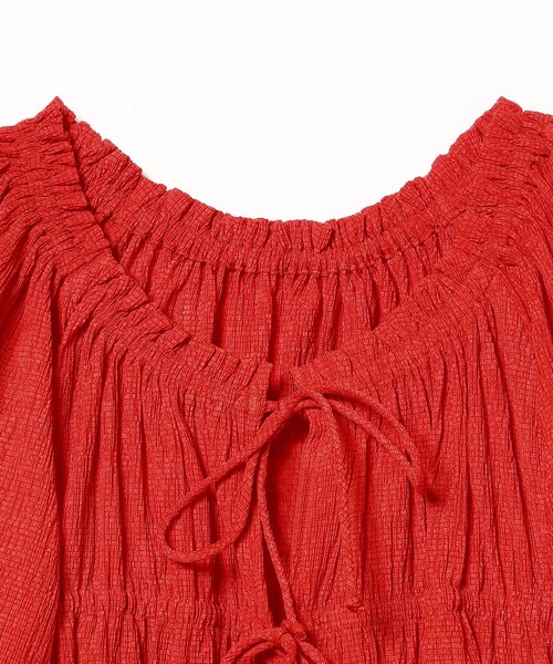 Ray BEAMS（レイビームス）の「Ray BEAMS / シャーリング リボン ブラウス（シャツ/ブラウス・レディース・レッド/ホワイト/ブラック・ONE SIZE）」の16枚目の写真