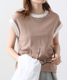 a.n.l（エーエヌエル　レーベル）の「A.N.L 配色ニットＰＯ（Tシャツ/カットソー・レディース）」
