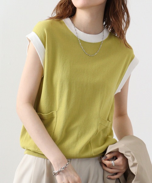 【セール】A.N.L 配色ニットＰＯ（Tシャツ/カットソー）｜a.n.l（エーエヌエル レーベル）