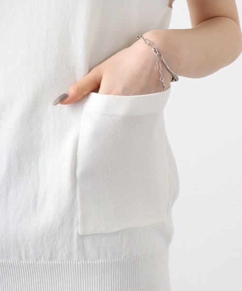 A.N.L（エーエヌエル　レーベル）の「A.N.L 配色ニットプルオーバー（Tシャツ/カットソー・レディース・ブラック/ベージュ/オフホワイト/マスタード・38）」の21枚目の写真