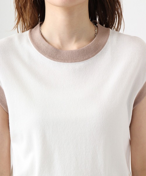 A.N.L（エーエヌエル　レーベル）の「A.N.L 配色ニットプルオーバー（Tシャツ/カットソー・レディース・ブラック/ベージュ/オフホワイト/マスタード・38）」の22枚目の写真