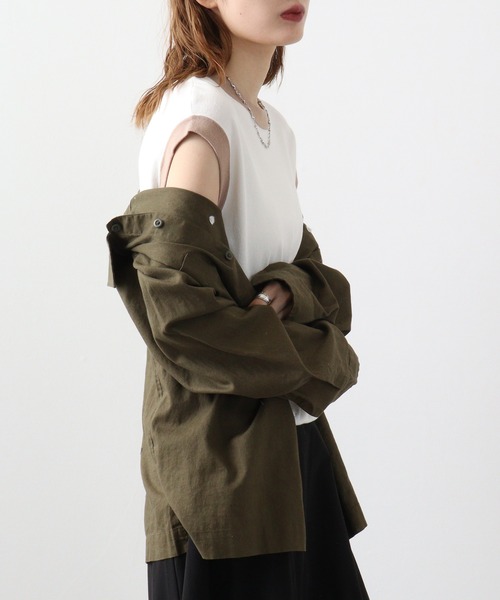 A.N.L（エーエヌエル　レーベル）の「A.N.L 配色ニットプルオーバー（Tシャツ/カットソー・レディース・ブラック/ベージュ/オフホワイト/マスタード・38）」の11枚目の写真